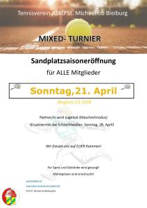 Sandplatzsaison-Eröffnungs-MIXED-Turnier